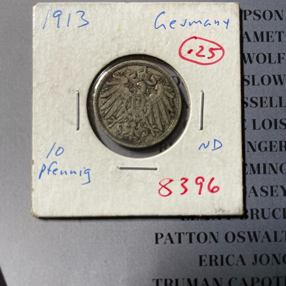 Rare Germany 1913 F 10 Pfennig PCGS PR 65